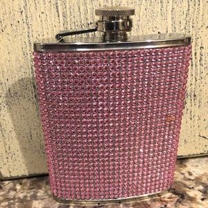 Pink rhinestone flask
